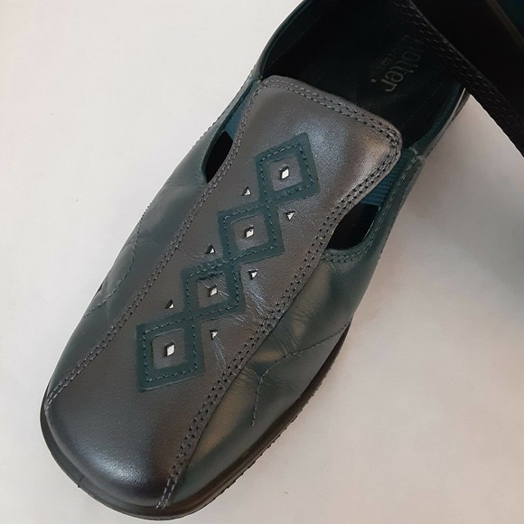 Hotter Leather Comfort Concept Women's Shoe sz 9.5 Hunter Green Versatile - Picture 2 of 7